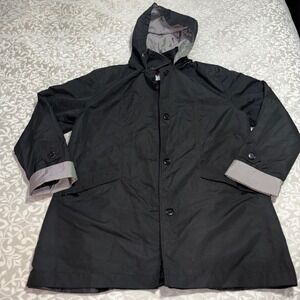 Totes Packable Rain Wind Jacket Lightweight Hooded Women's L (A24-HP)